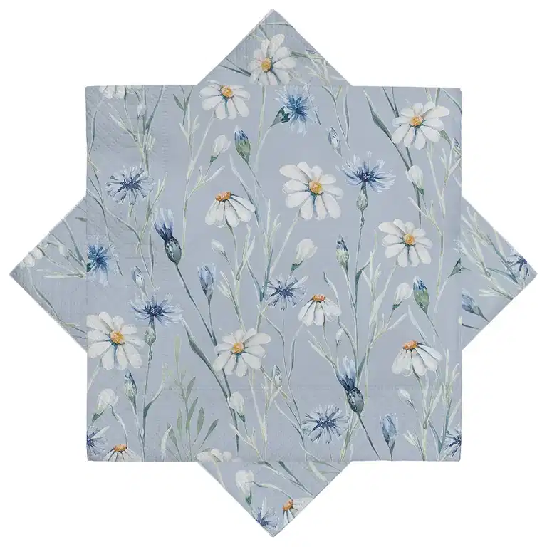 Serviett Markblomster