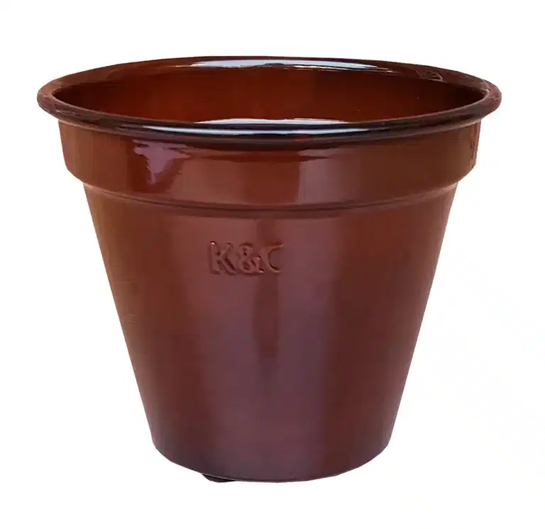 K&C pot D20 burnt brick