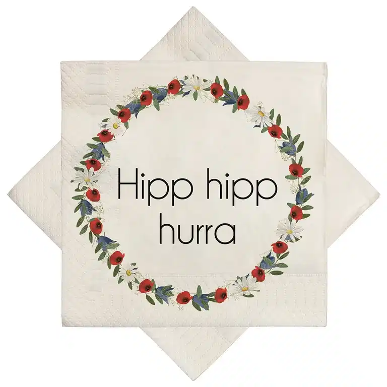 Serviett Hipp Hipp Hurra