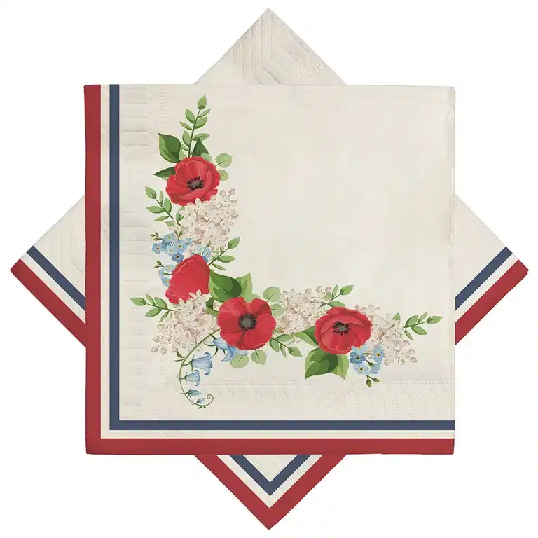 Serviett 17. Mai Blomster