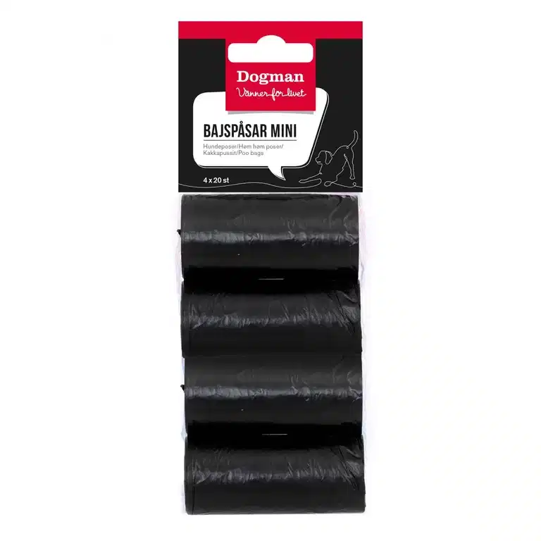 Dogman Dog bags mini 4x20p black