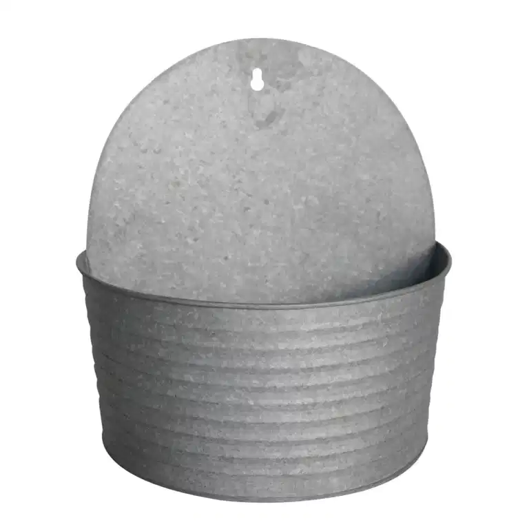 Crewe wall pot zinc 22X13X24 grey