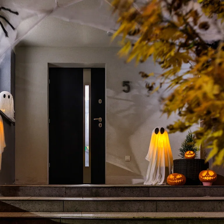 Pynt inngangspartiet til Halloween – skummel stemning på enkelt vis 